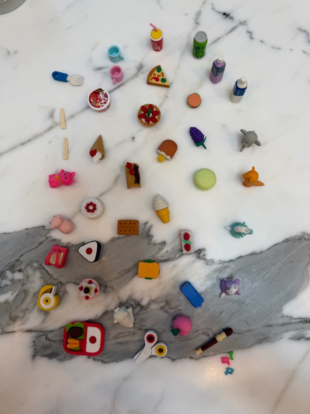 Mini Assorted Kids Toy Eraser Set - Pastel Multicolor